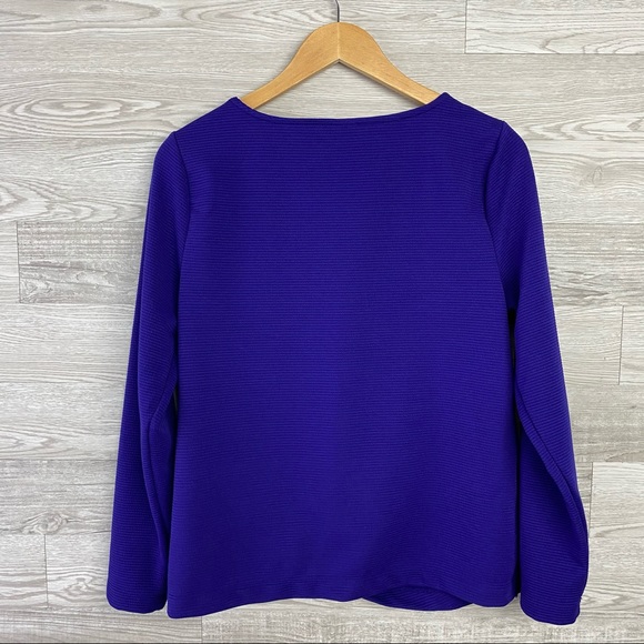 Apt 9 Purple BoatNeck  Ribbed Twist Front Shirt - Picture 6 of 7